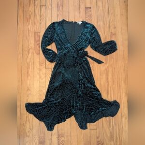 Calvin Klein Collection Black Velvet Wrap Dress